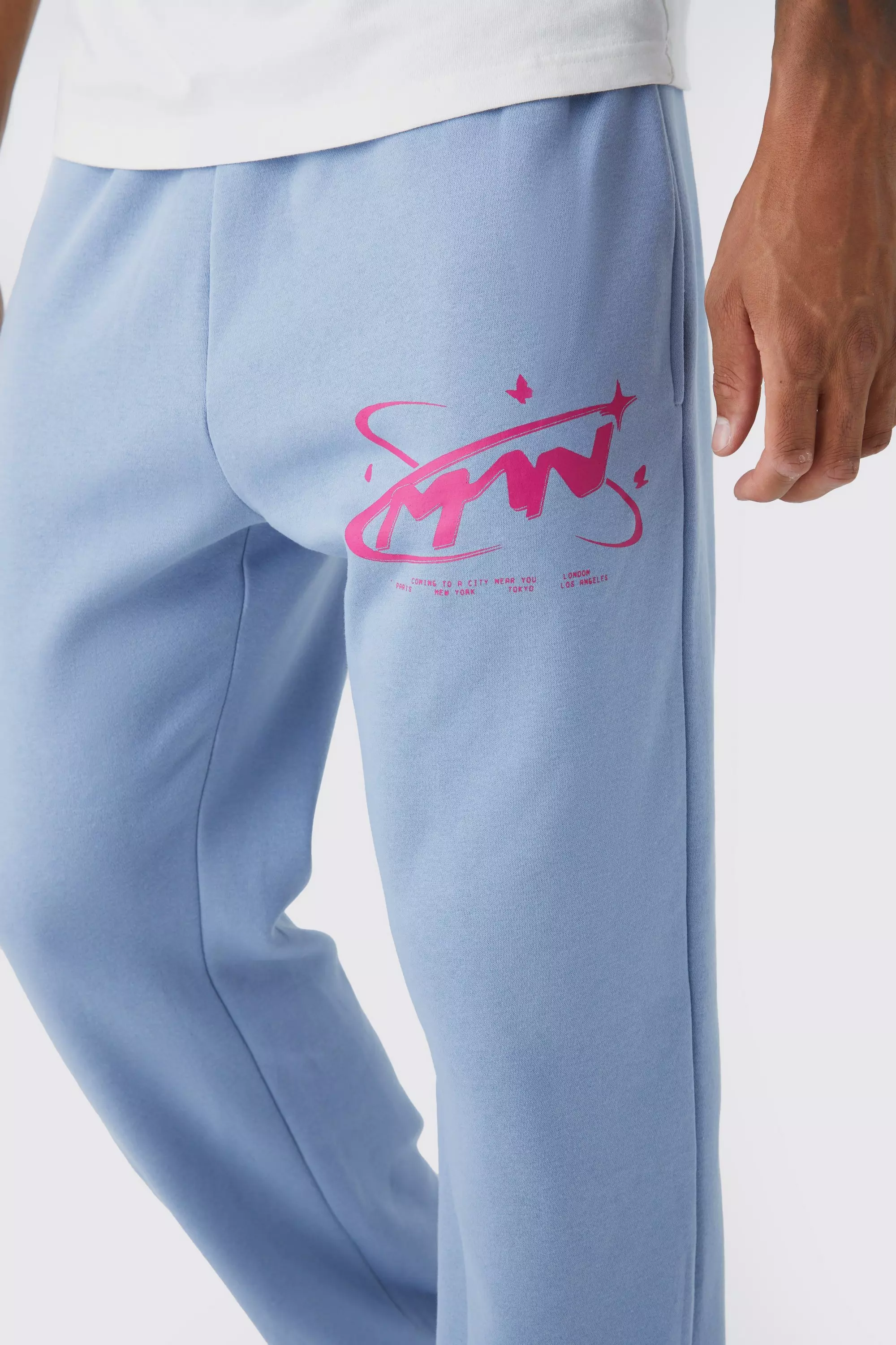 Boohooman butterfly online joggers